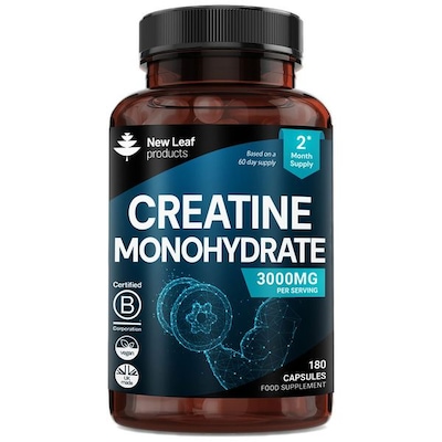 New leaf health Creatine Monohydrate Capsules 3000mg - Gym Workout Supplement