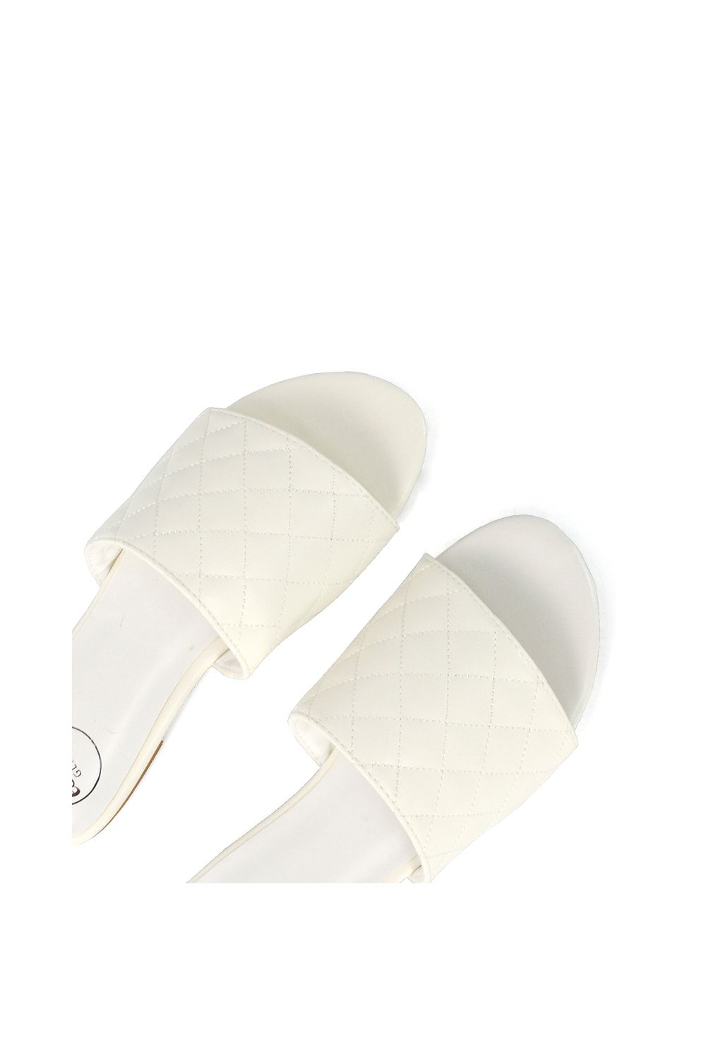 XY London 'Saylor' Quilted Detail Strappy Sandal Flat Sliders image 5