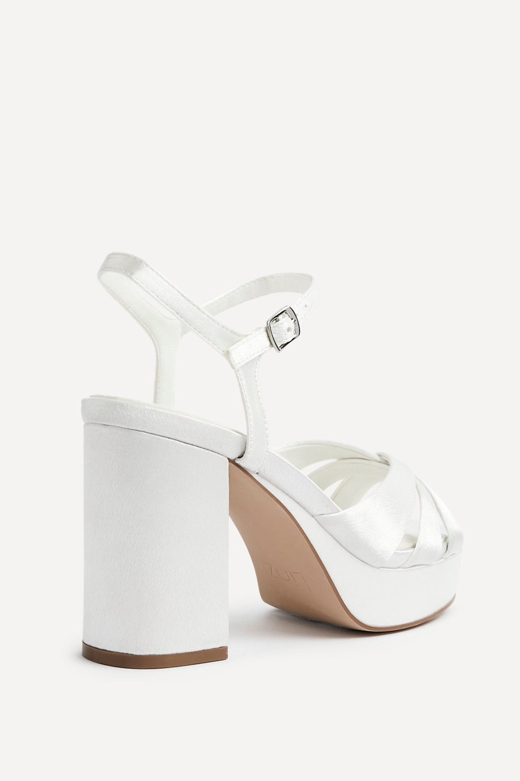 Linzi Keliah Red Faux Leather Crossover Platform Heels image 5