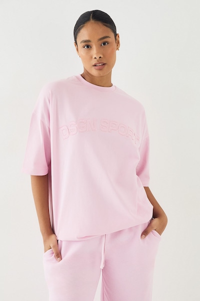 DSGN Studio DSGN Studio Self Fabric Applique Oversized T-Shirt Pink