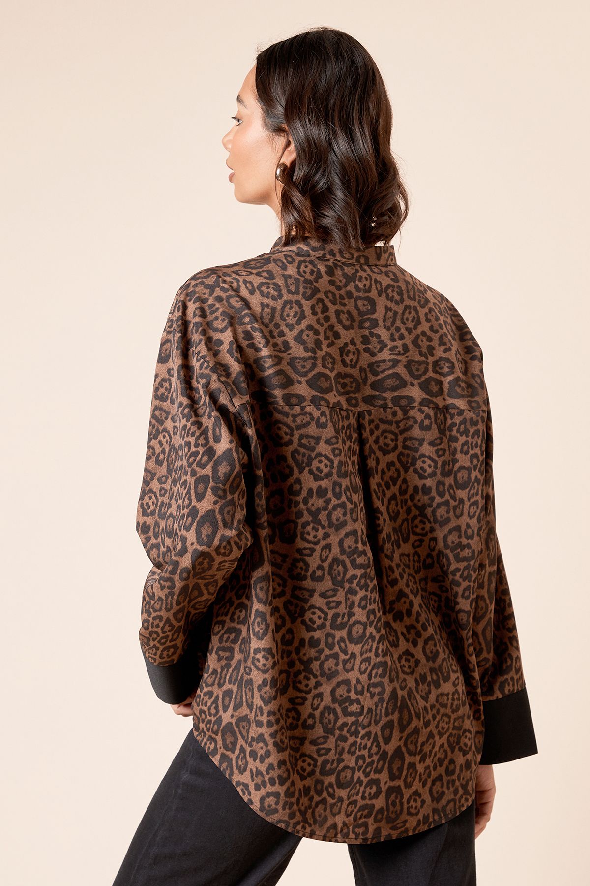 Dorothy Perkins Long Sleeve Leopard Wrap Blouse Leopard image 4
