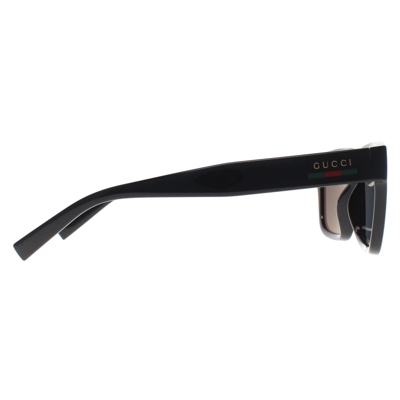 Gucci Square Shiny Black Grey Polarized GG1857S image 4
