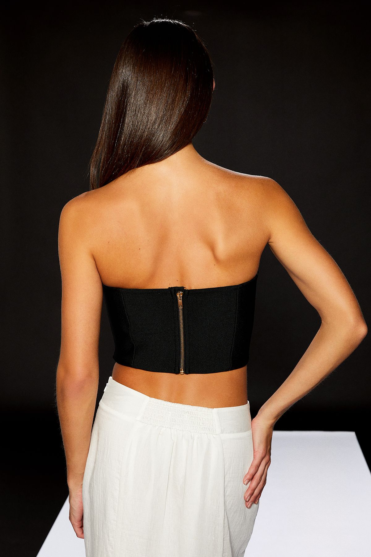RUNWAY 1.8.1.8 Runway 1.8.1.8 Knitted Bandeau Top Black image 4