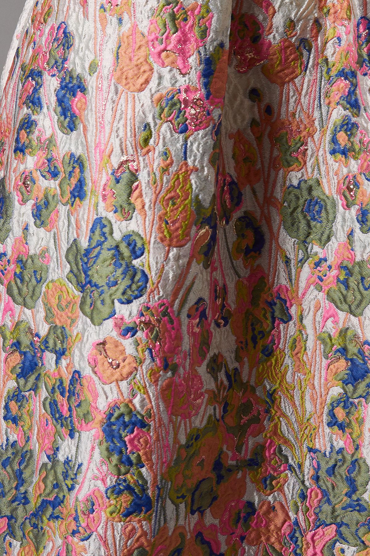 Coast Floral Jacquard Fit And Flare Midi Dress Cream image 5