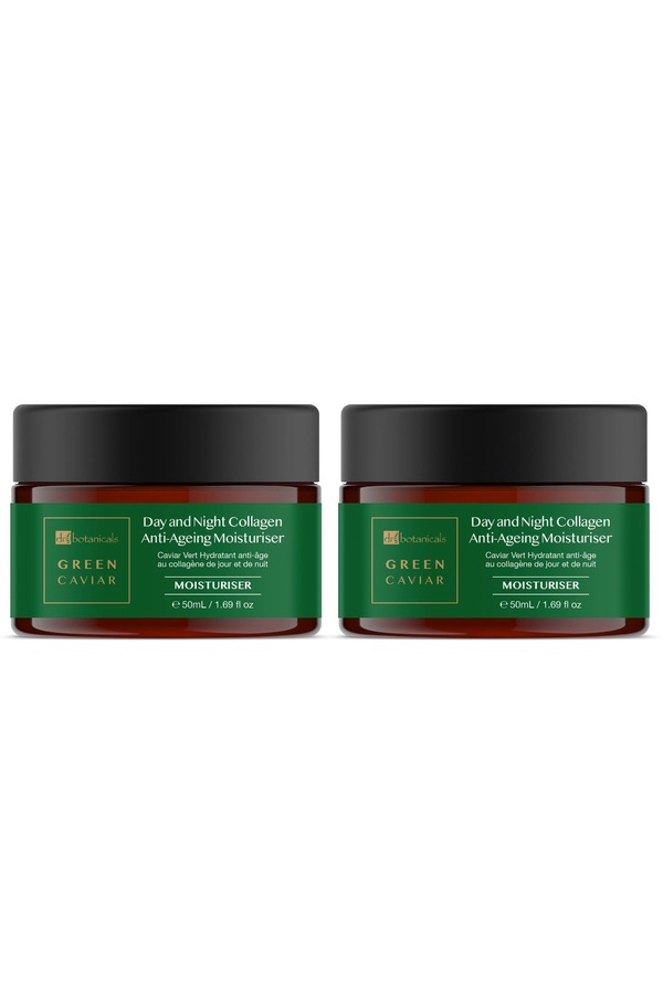 Dr. Botanicals Green Caviar Day & Night Anti-Ageing Moisturiser 50ml x 2 Duo Pack