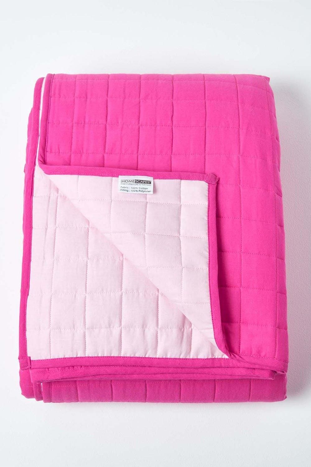 Homescapes Cotton Quilted Reversible Bedspread image 2