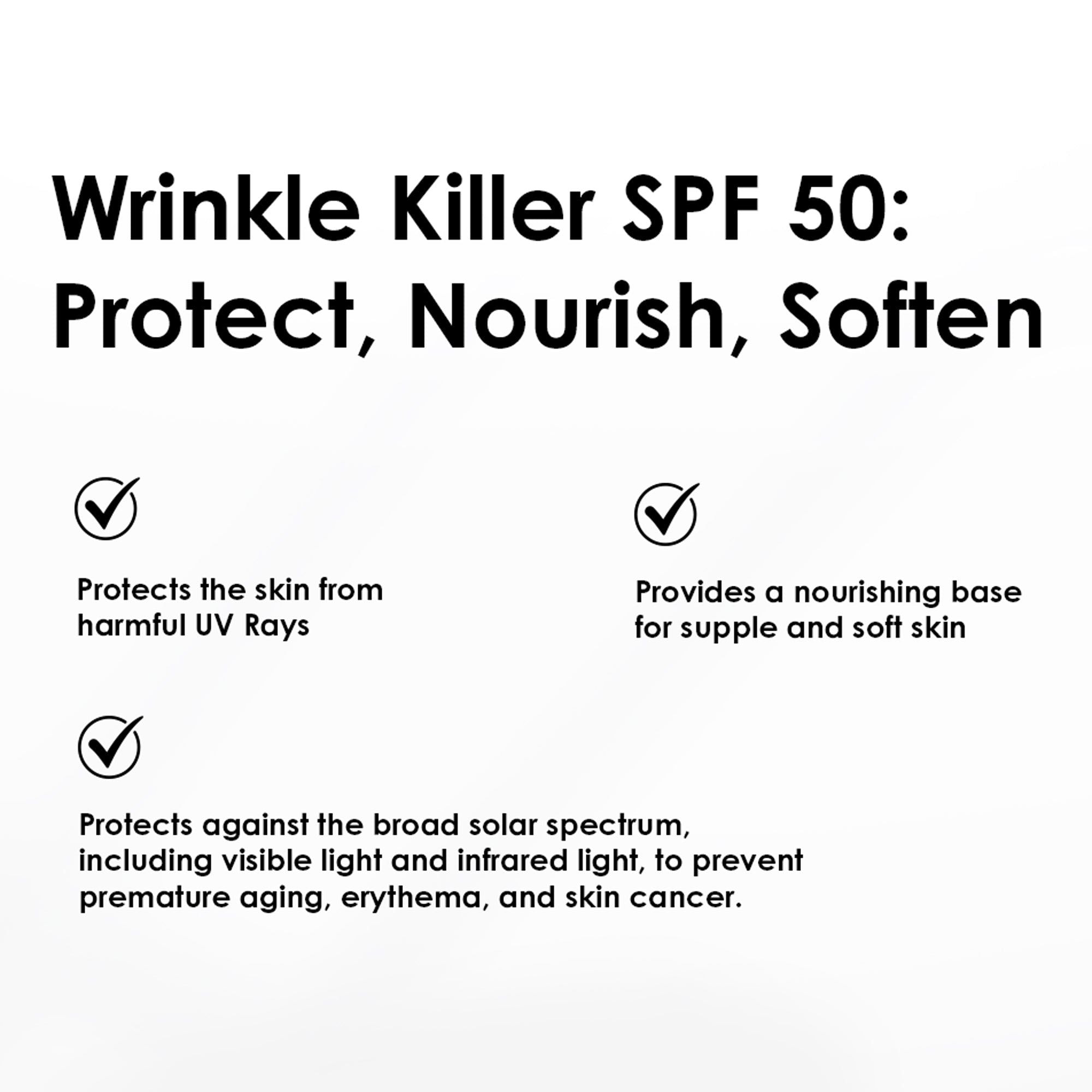 skinChemists professional Wrinkle Killer Sun Protection Day Moisturiser SPF 50 60ml x 2 Duo Pack image 5