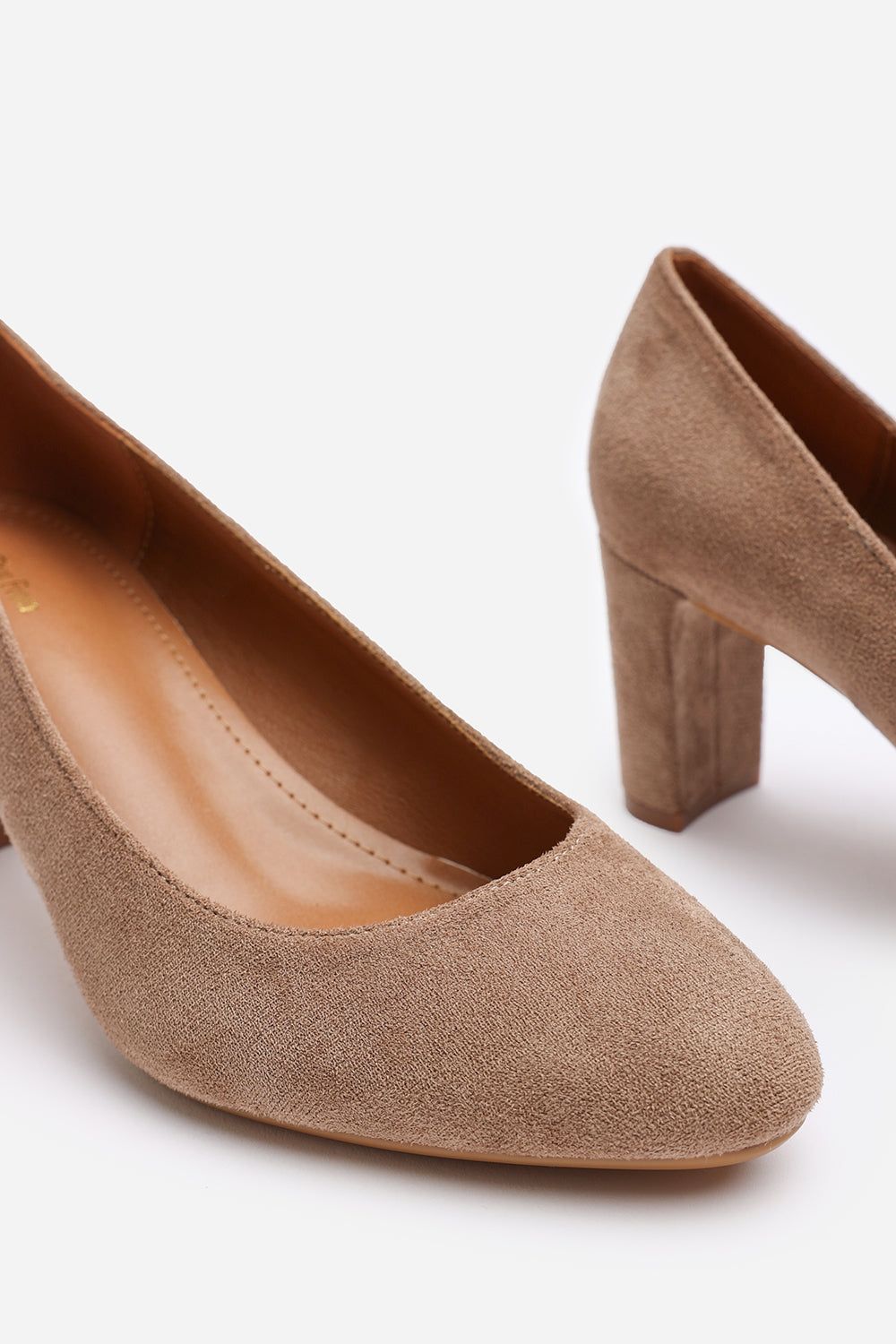 Where's That From 'Nolan' Suede Mid Block Heel Court Shoe With Rounded Toe image 5