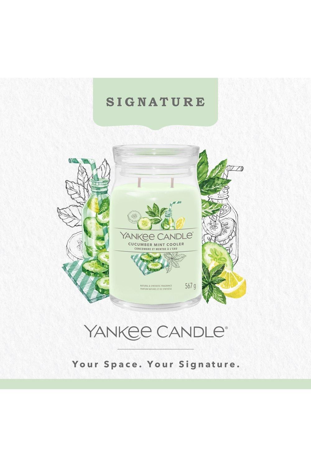 Yankee Candle Signature Large Jar Cucumber Mint Cooler Green image 2