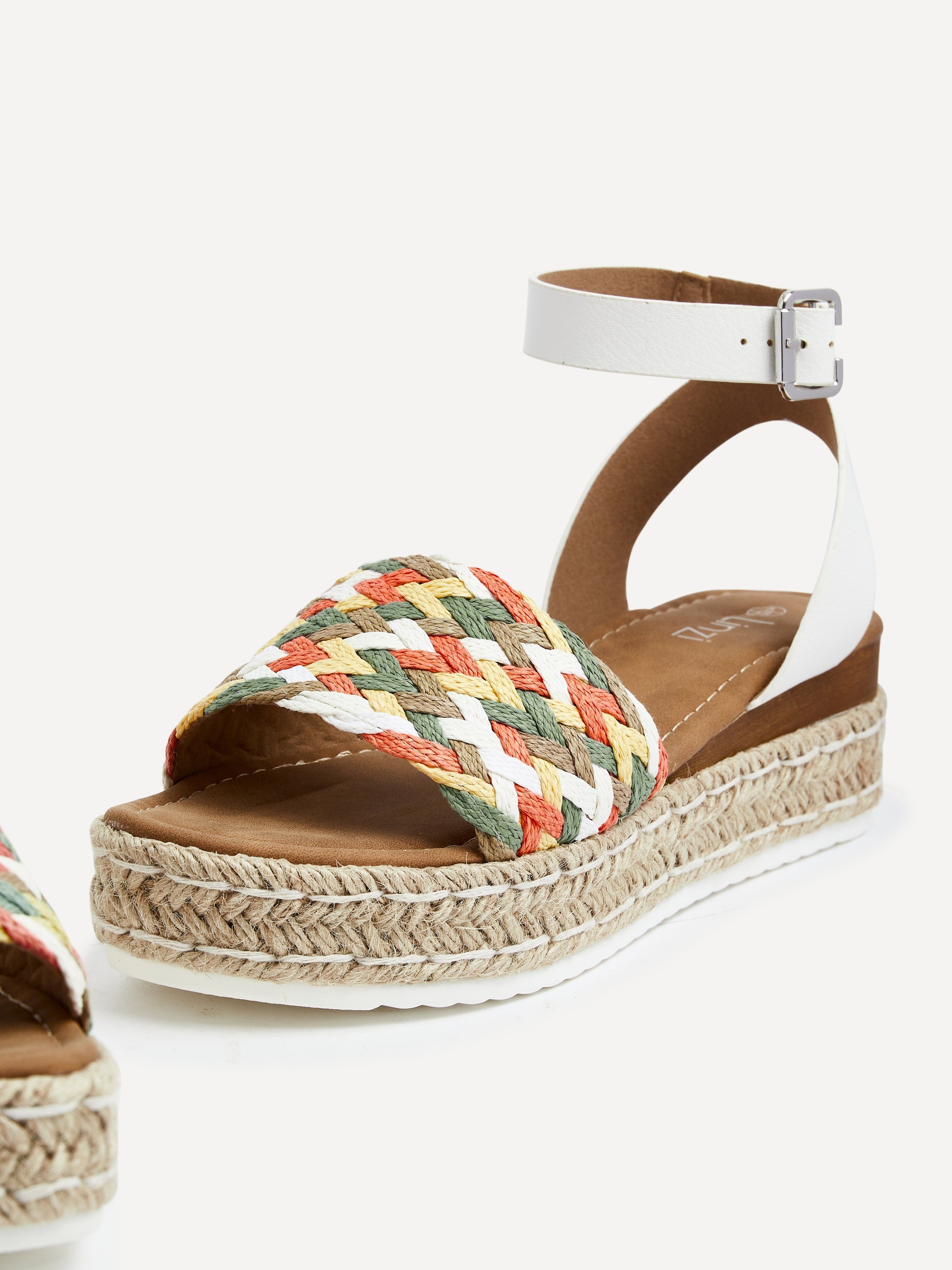 Linzi Raya White Faux Leather Flatform image 5