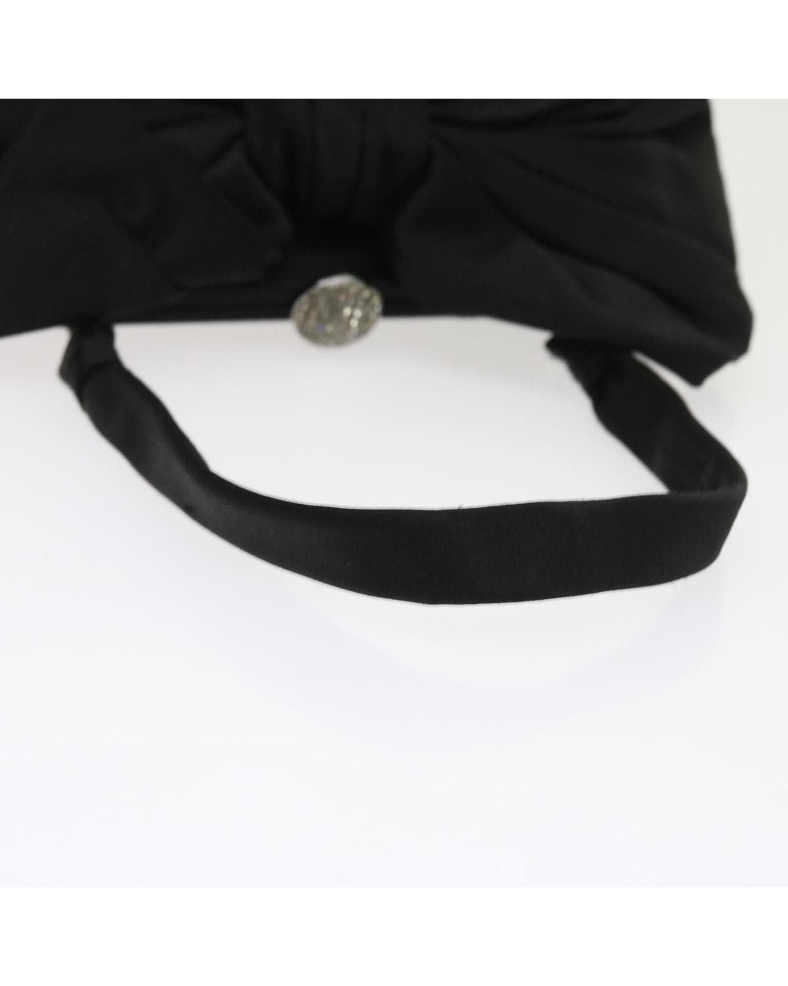 Valentino Preloved Bow Detail Handbag Black Satin Wo image 8