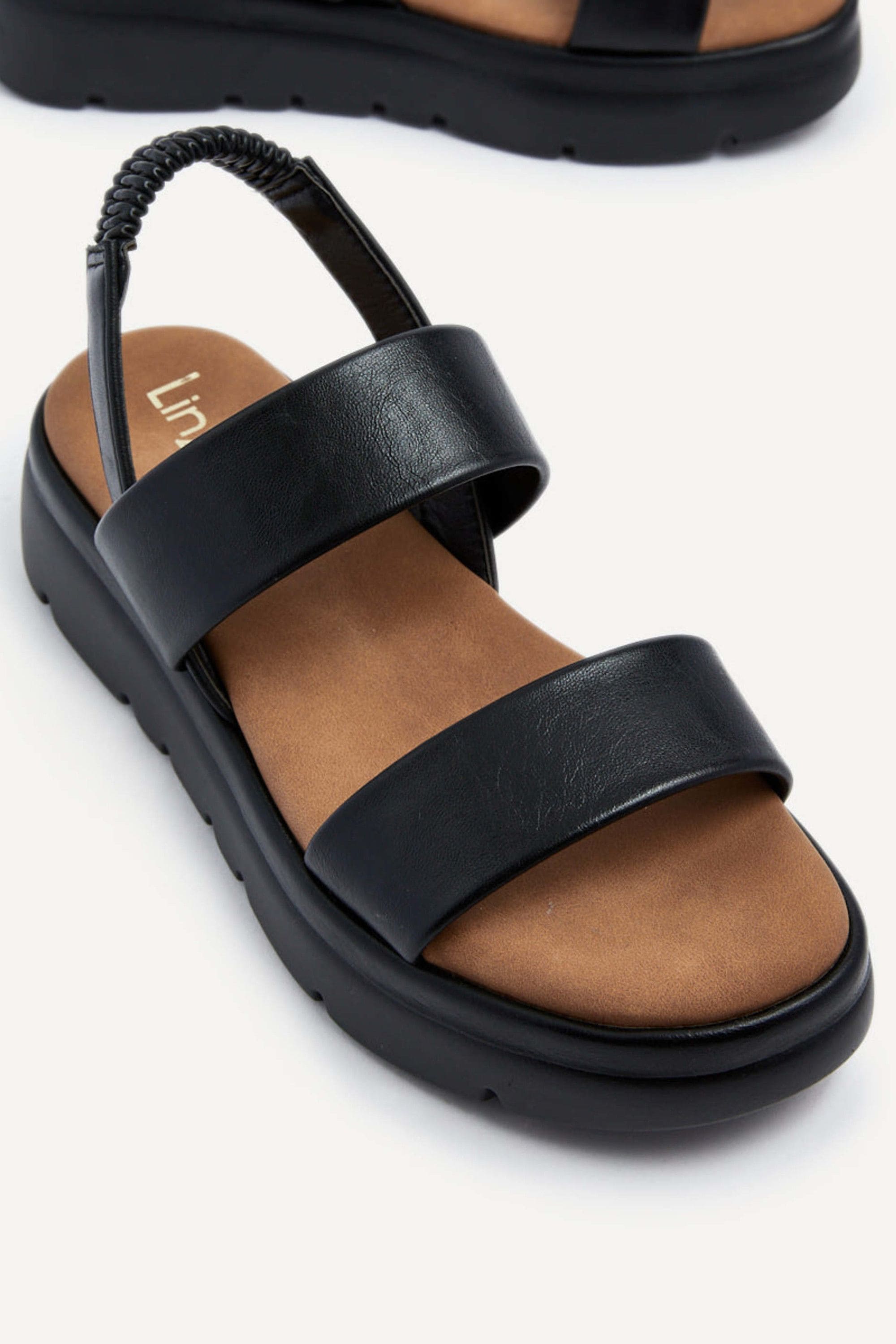 Linzi Gia Black Chunky Flatform Sandals image 5