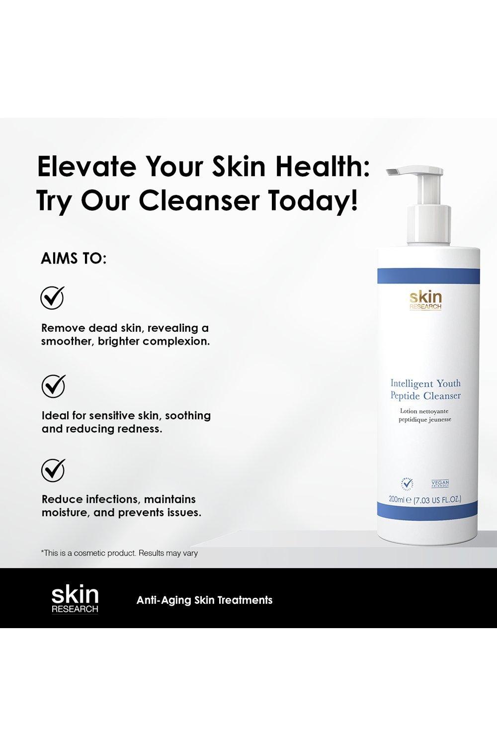 Skin Research Youth Peptide Cleanser 200ml image 2