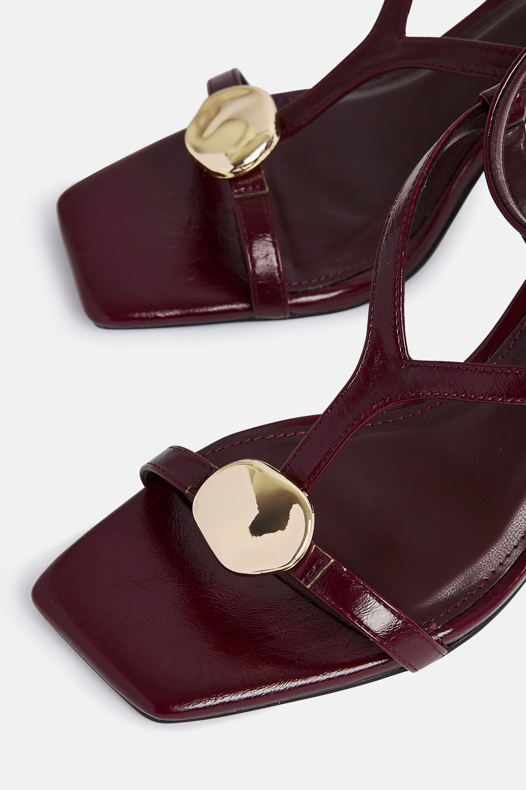 Linzi Foolish Burgundy T-Bar Heels image 5