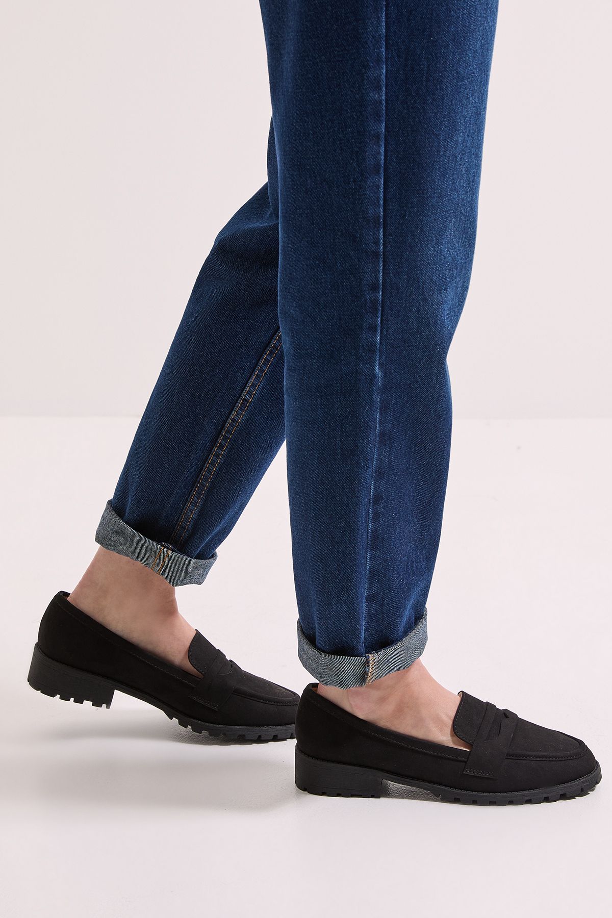 Dorothy Perkins Leoni Chunky Loafers Natural Black