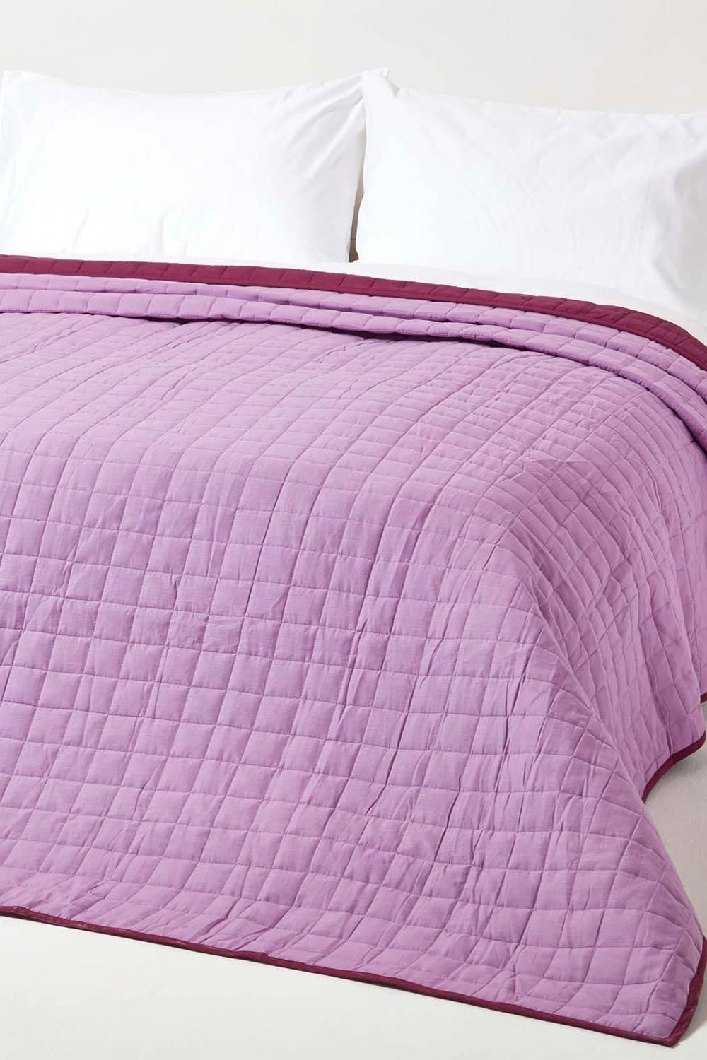 Homescapes Cotton Quilted Reversible Bedspread image 4