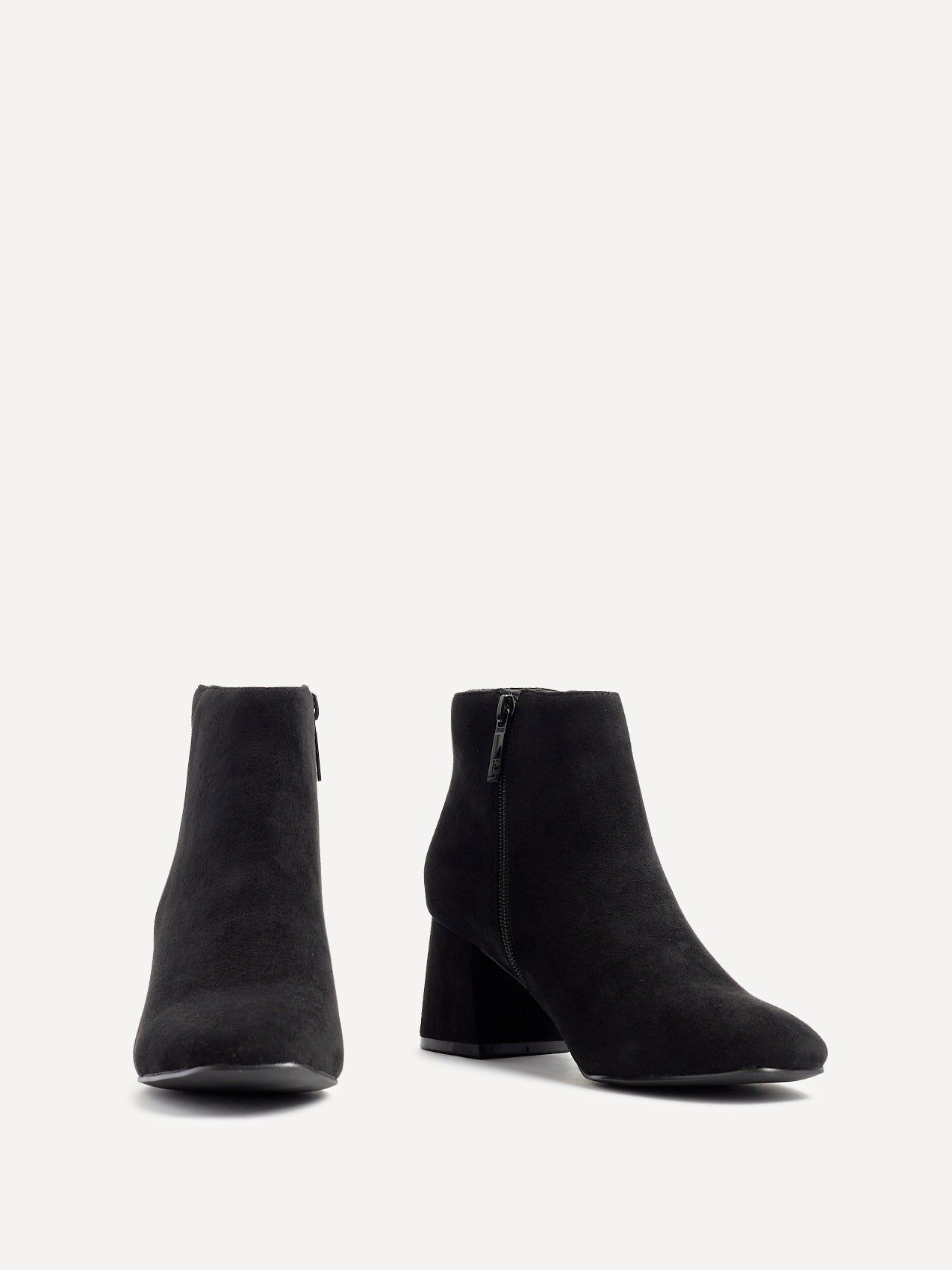 Linzi Verse Black Suede Block Heel Ankle Boot image 3