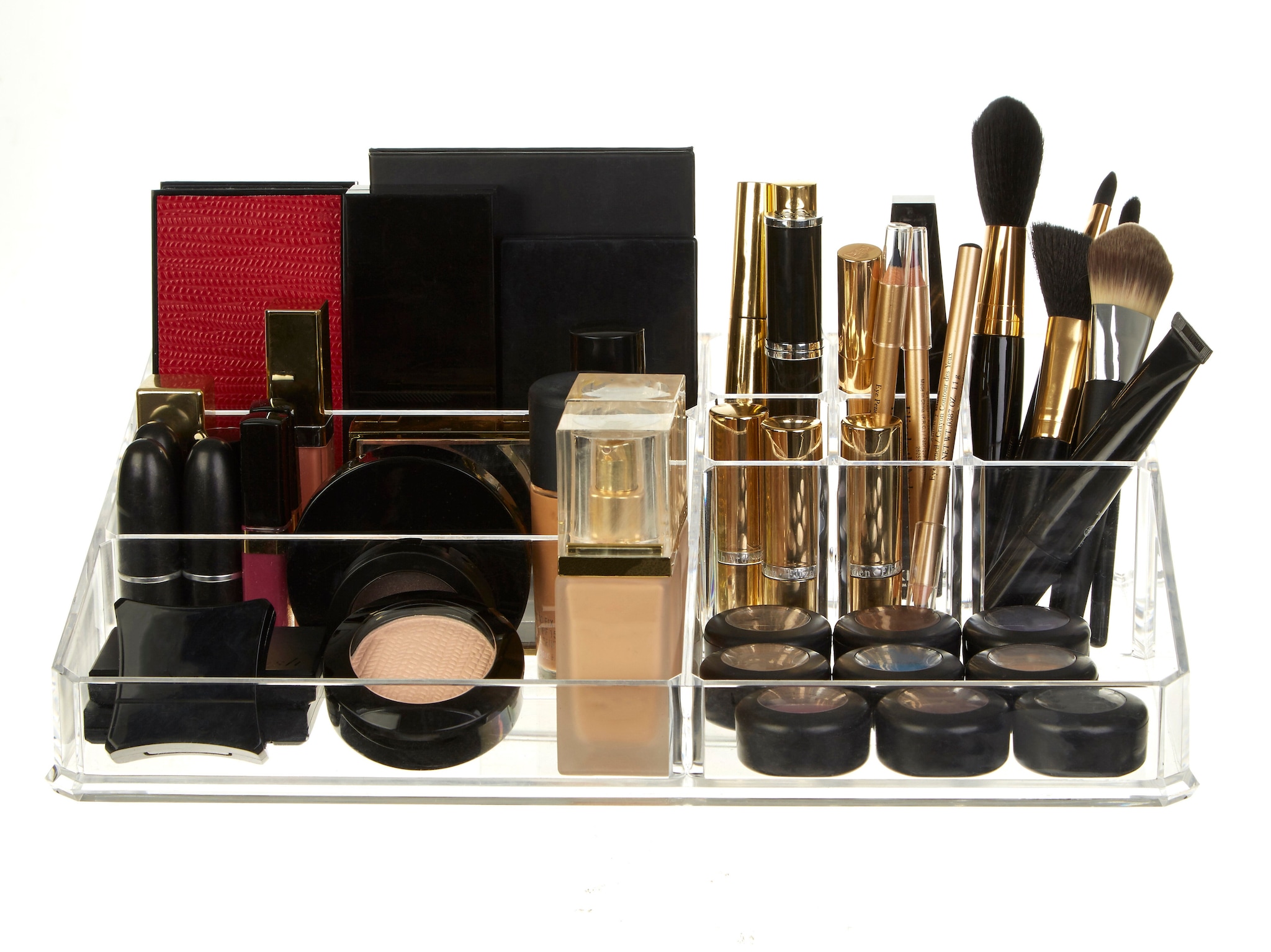 Orsina Ample Storage 9 Compartment Cosmetics Organiser, Elegant Makeup Vanity Organiser, Versatile Makeup Organizer image 2