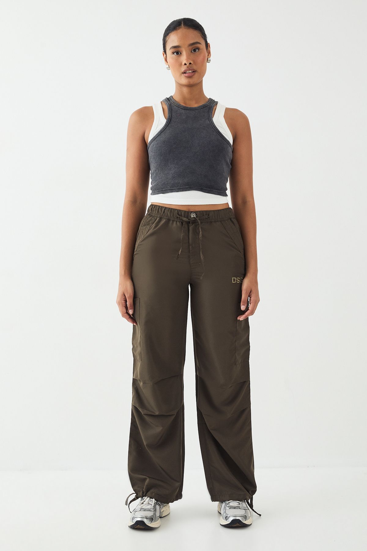 DSGN Studio DSGN Studio Oversized Wide Leg Cargo Trouser Khaki image 5