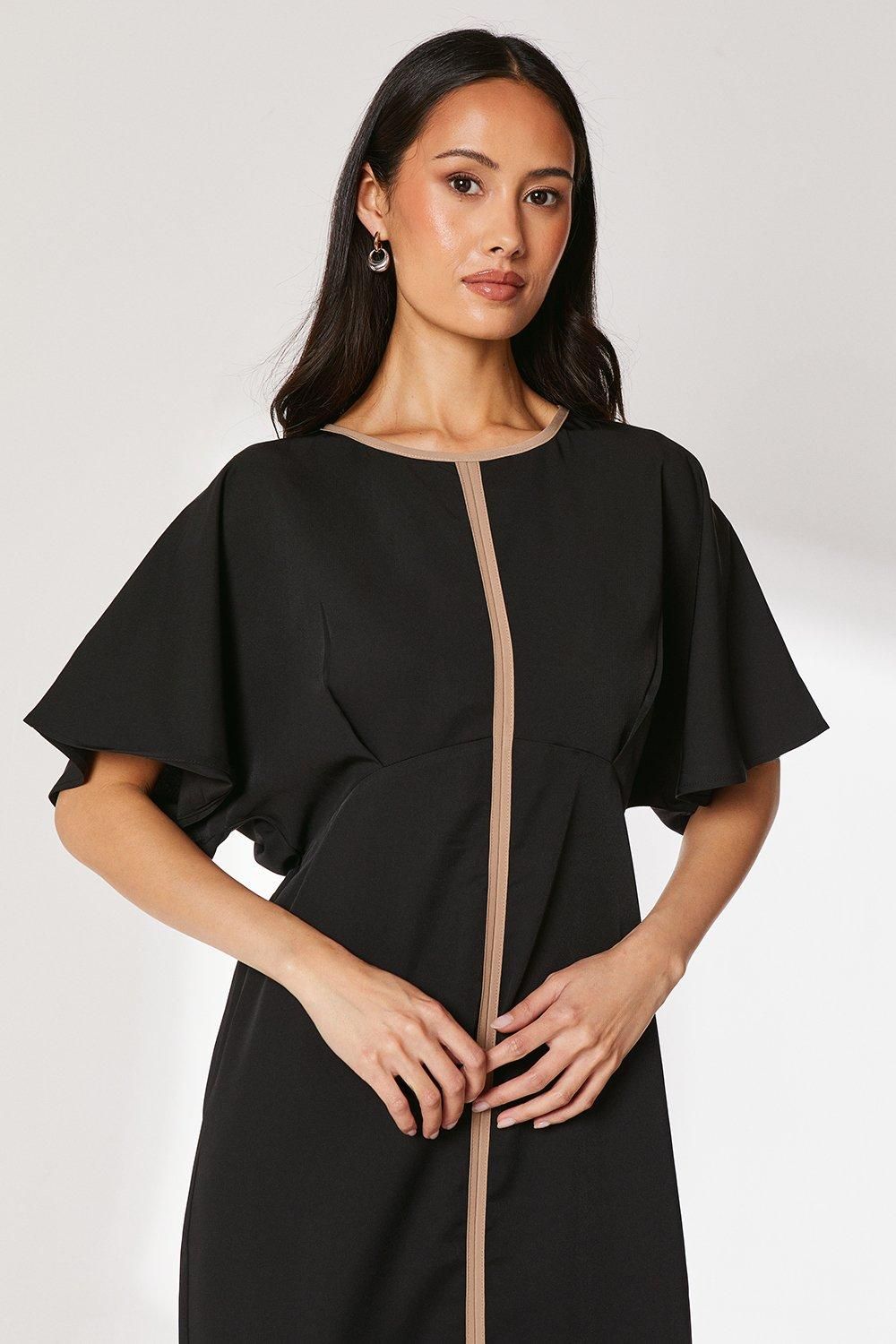 Principles Contrast Detail Dress Camel image 4