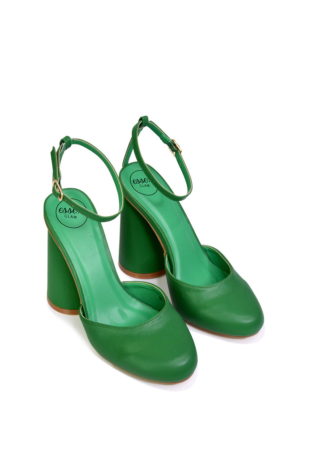 XY London 'Ekin' Ankle Strap Statement Cylinder Block Heel image 3