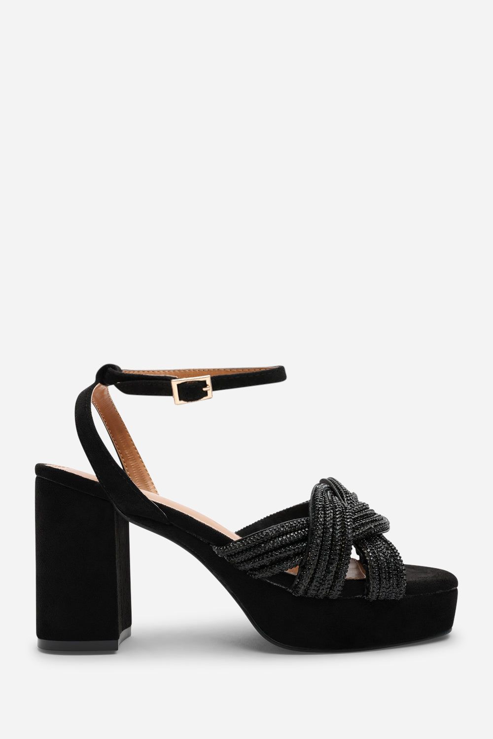 Where's That From 'Melissa' Suede Platform Heels with Twisted Straps image 2