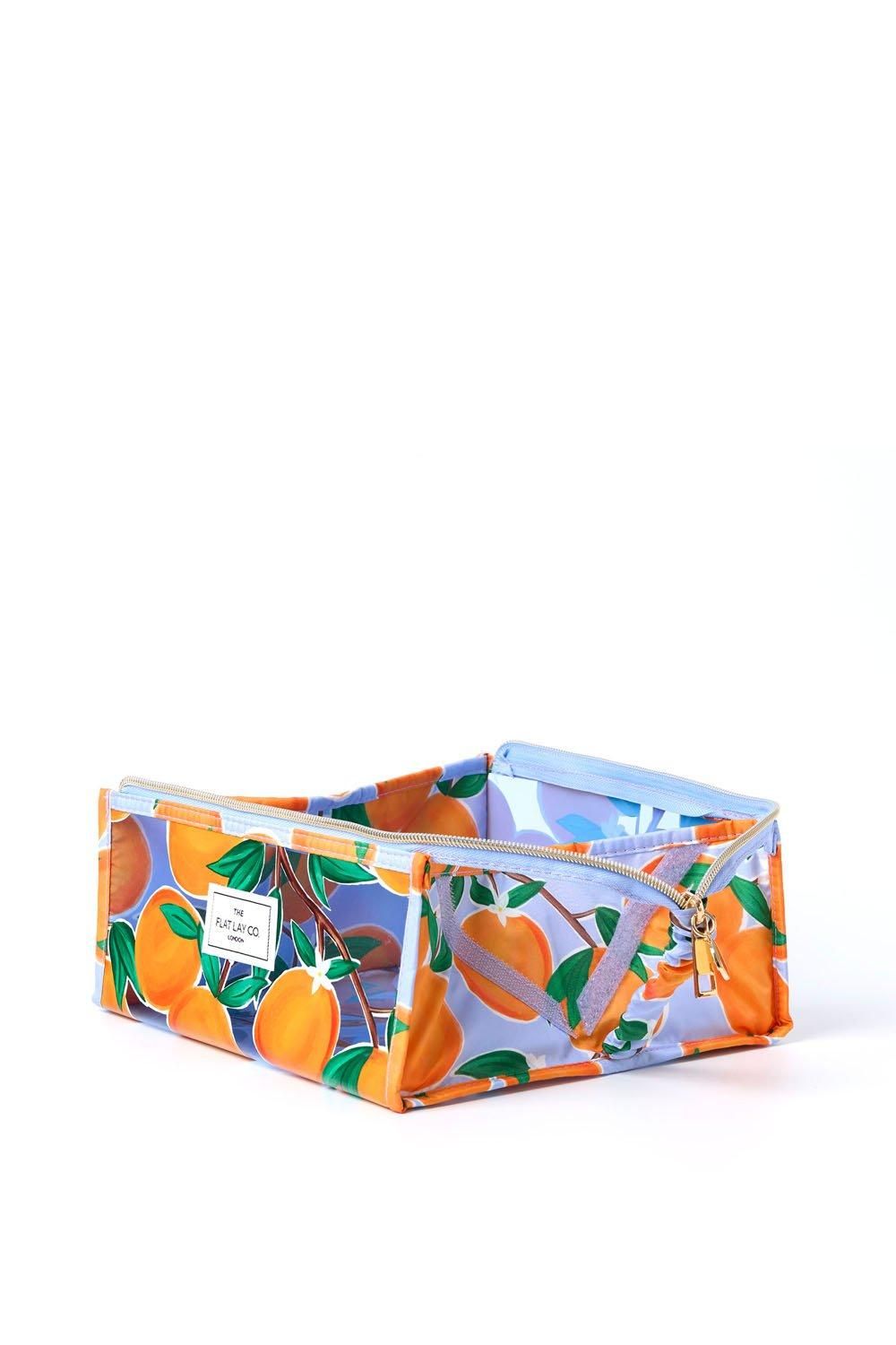 The Flat Lay Co The Flat Lay Co. Jelly Open Flat Box Bag in Mediterranean Oranges Multi image 3