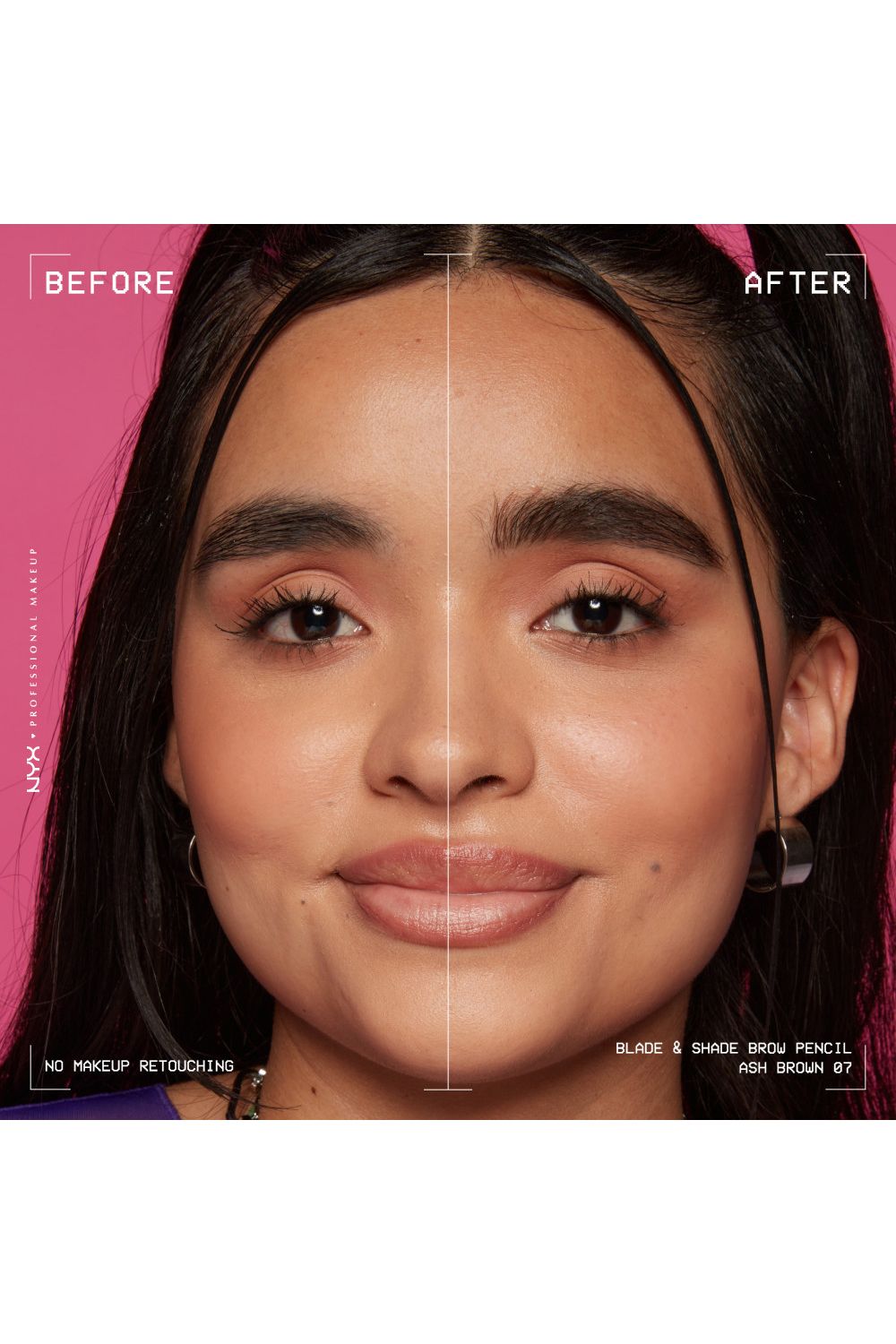 NYX Professional Makeup Blade & Shade, Nano Brow Mechanical Pencil 0.06g Ash Brown image 4