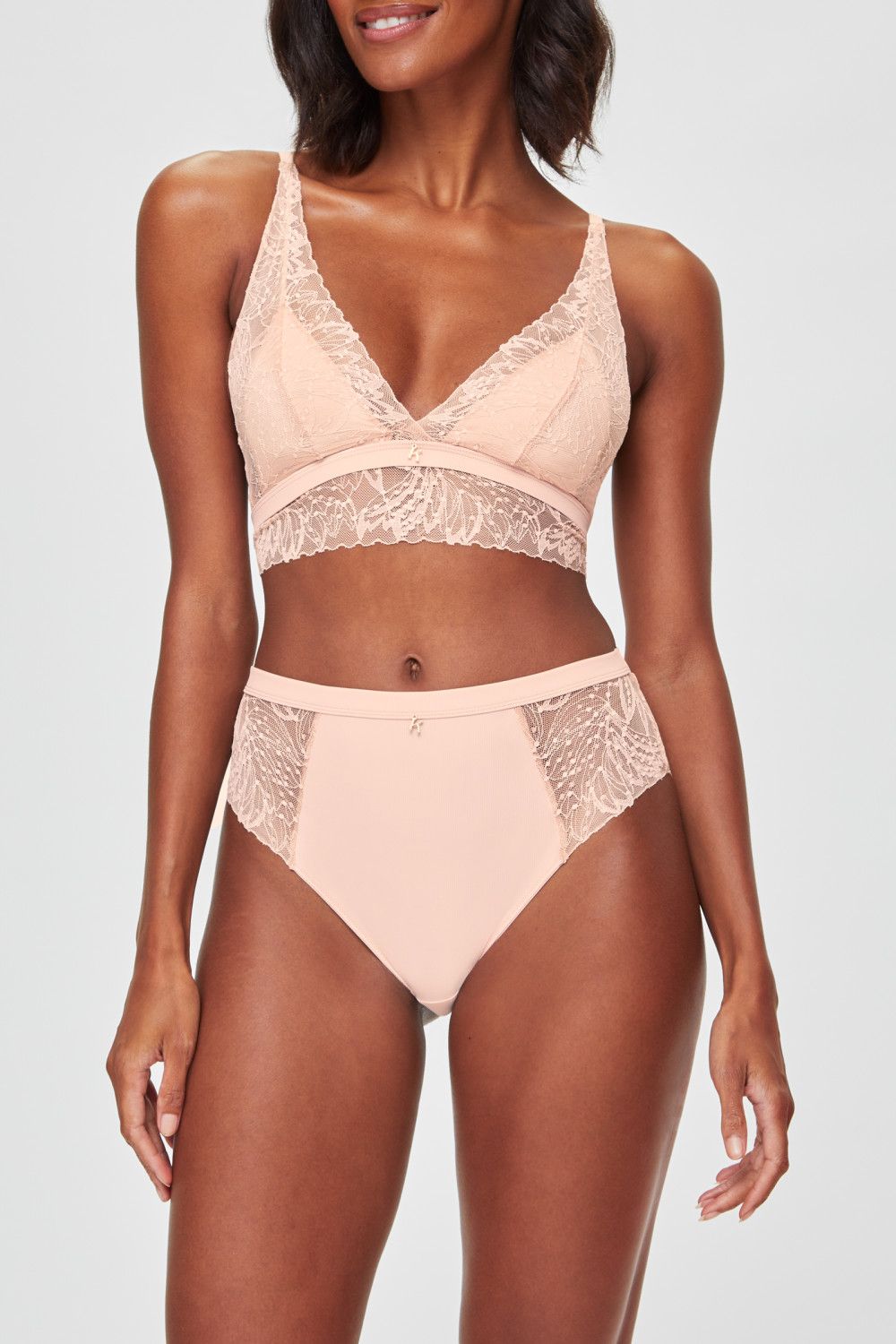 KBX Louisa Ribbed Longline Triangle Bra image 1
