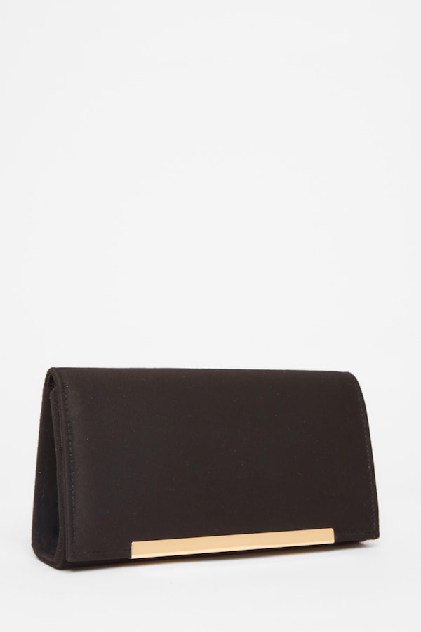 Quiz Black Long Clutch Bag