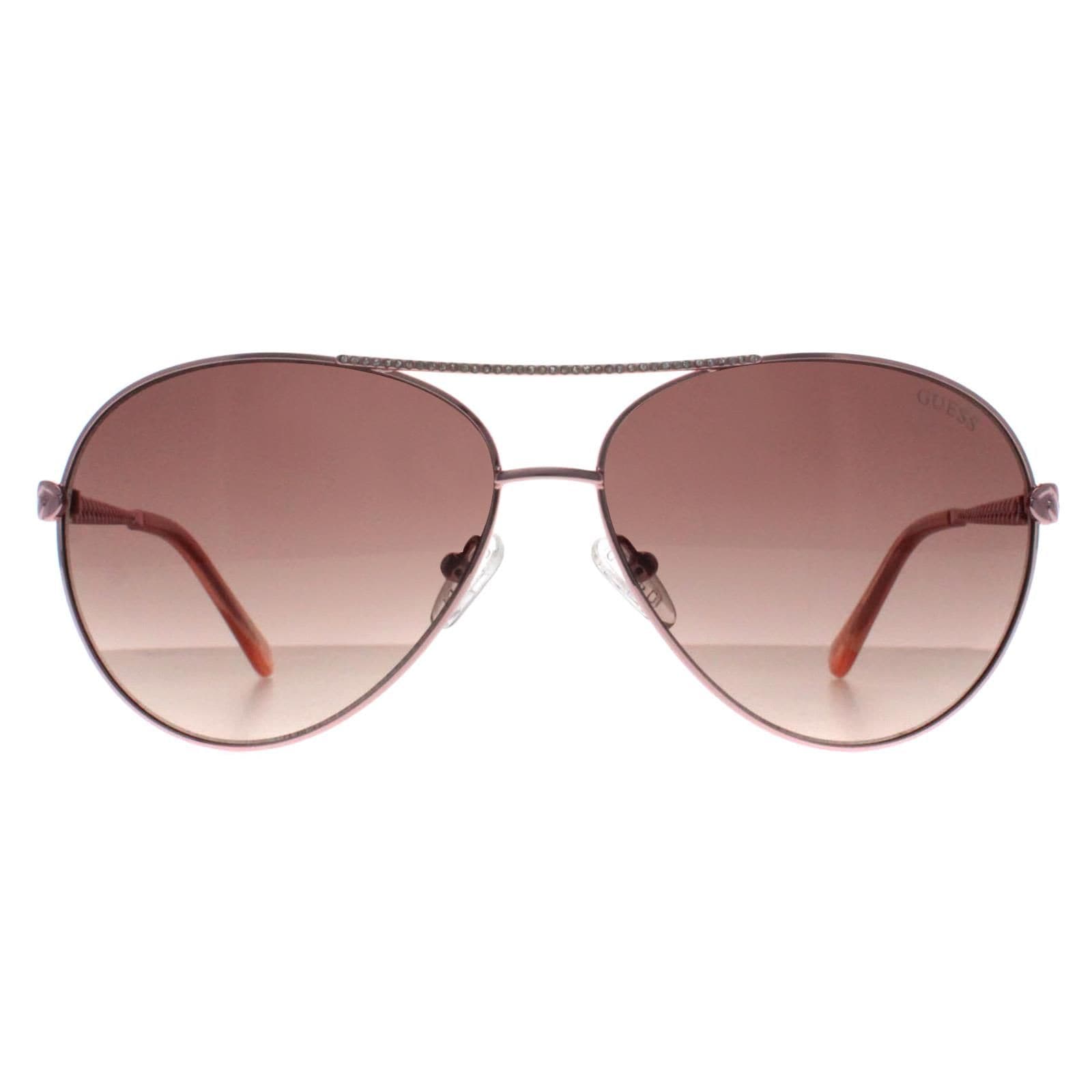 Guess Aviator Shiny Rose Gold Brown Gradient GU7470-S image 1