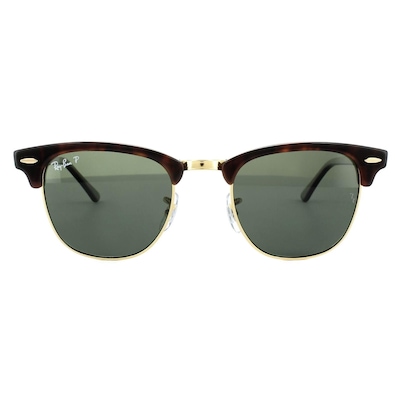 Ray-Ban Round Red Havana Green Polarized Clubmaster 3016 Sunglasses