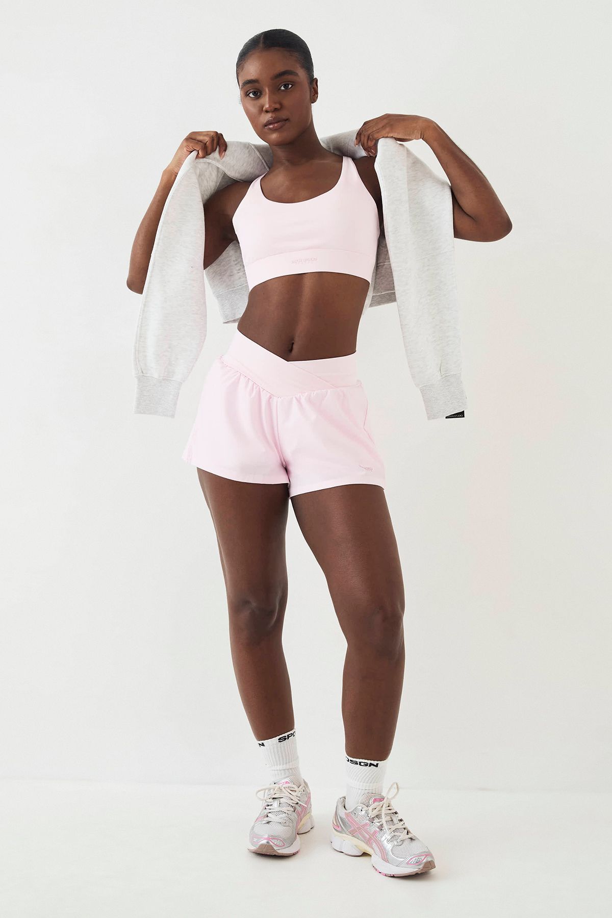 DSGN Studio DSGN Studio Wrap Waist Running Short Marshmallow Pink image 3