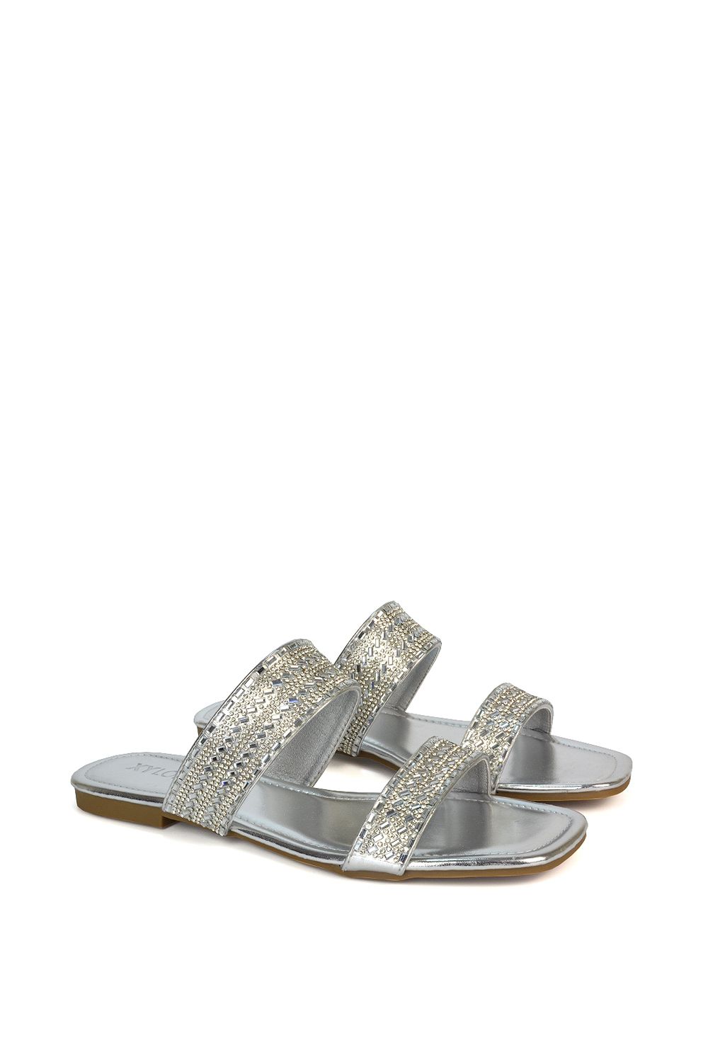 XY London 'Lucy' Slip On Flat Cork Slider Mules image 4