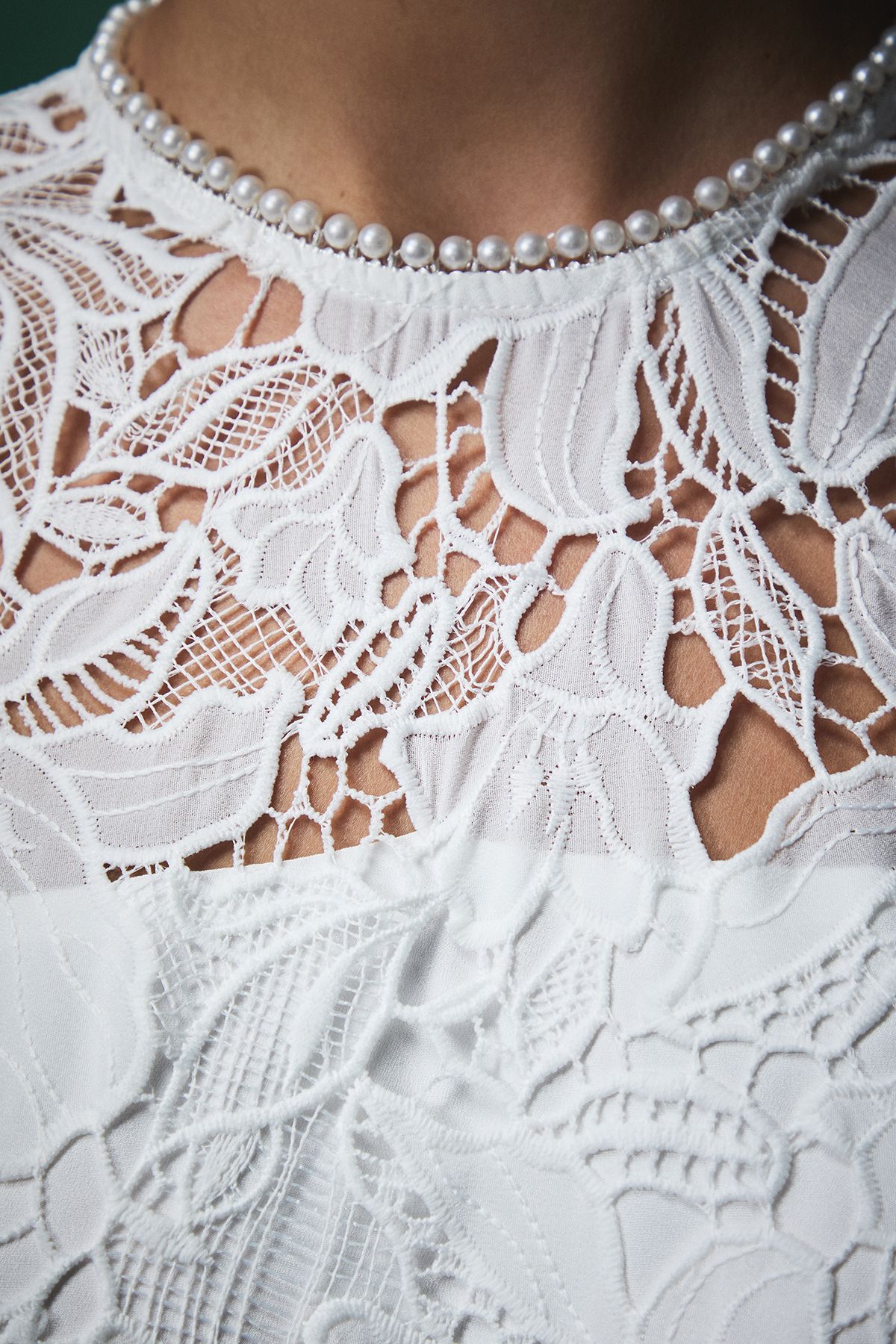 Coast Lisa Tan Lace Top Jumpsuit with Pleated Wide Leg Trouser Oyster image 5