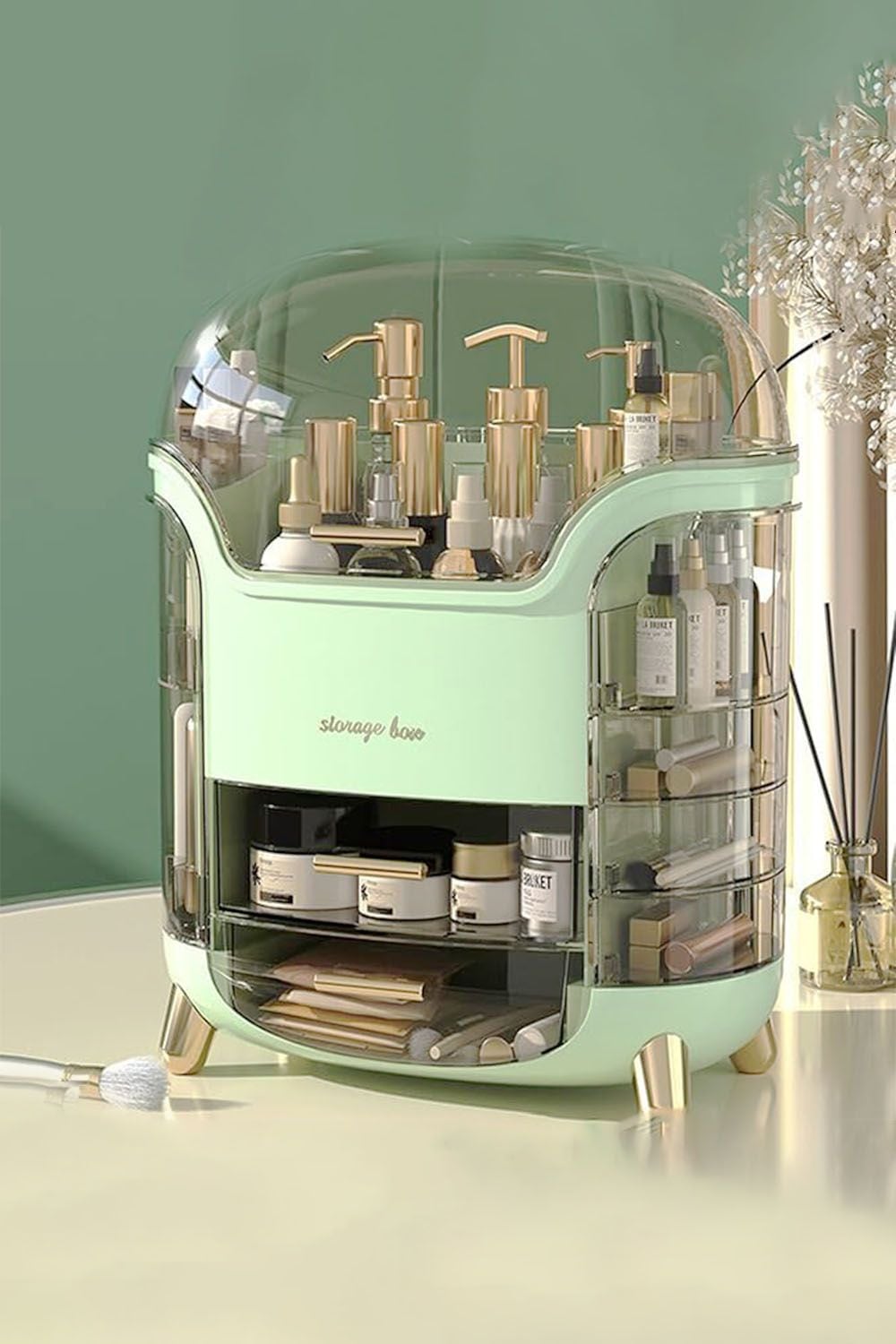 SHEONLY Large Capacity Makeup Organizer Storage with Drawers image 2