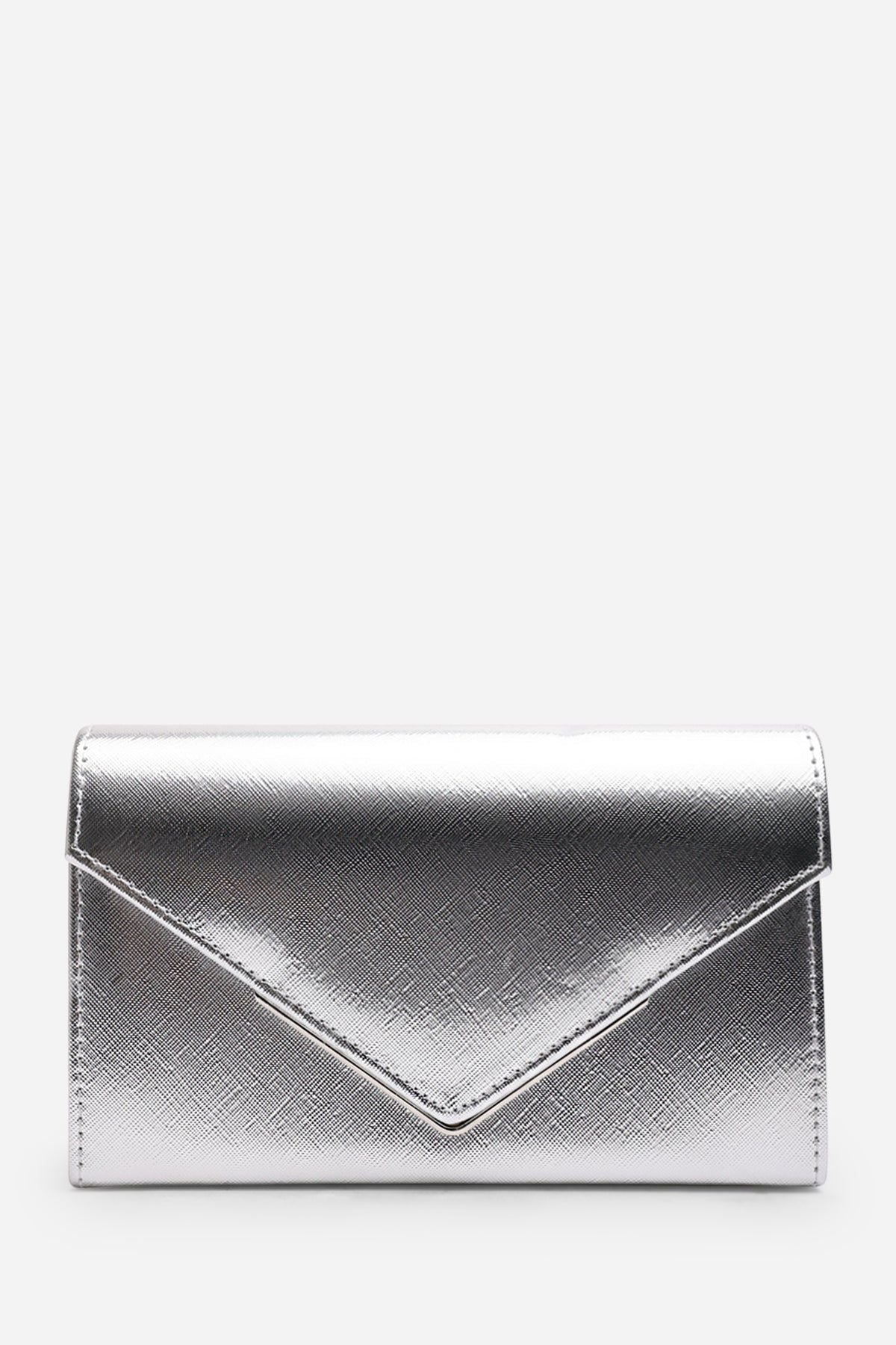 Where's That From 'Linen' Metallic Faux Leather Clutch Bag image 2