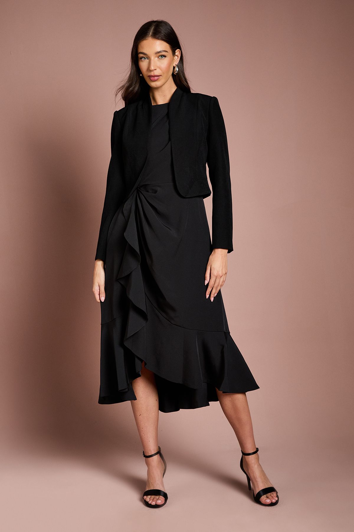 Coast Bow Back Long Sleeve Jacket Black image 1