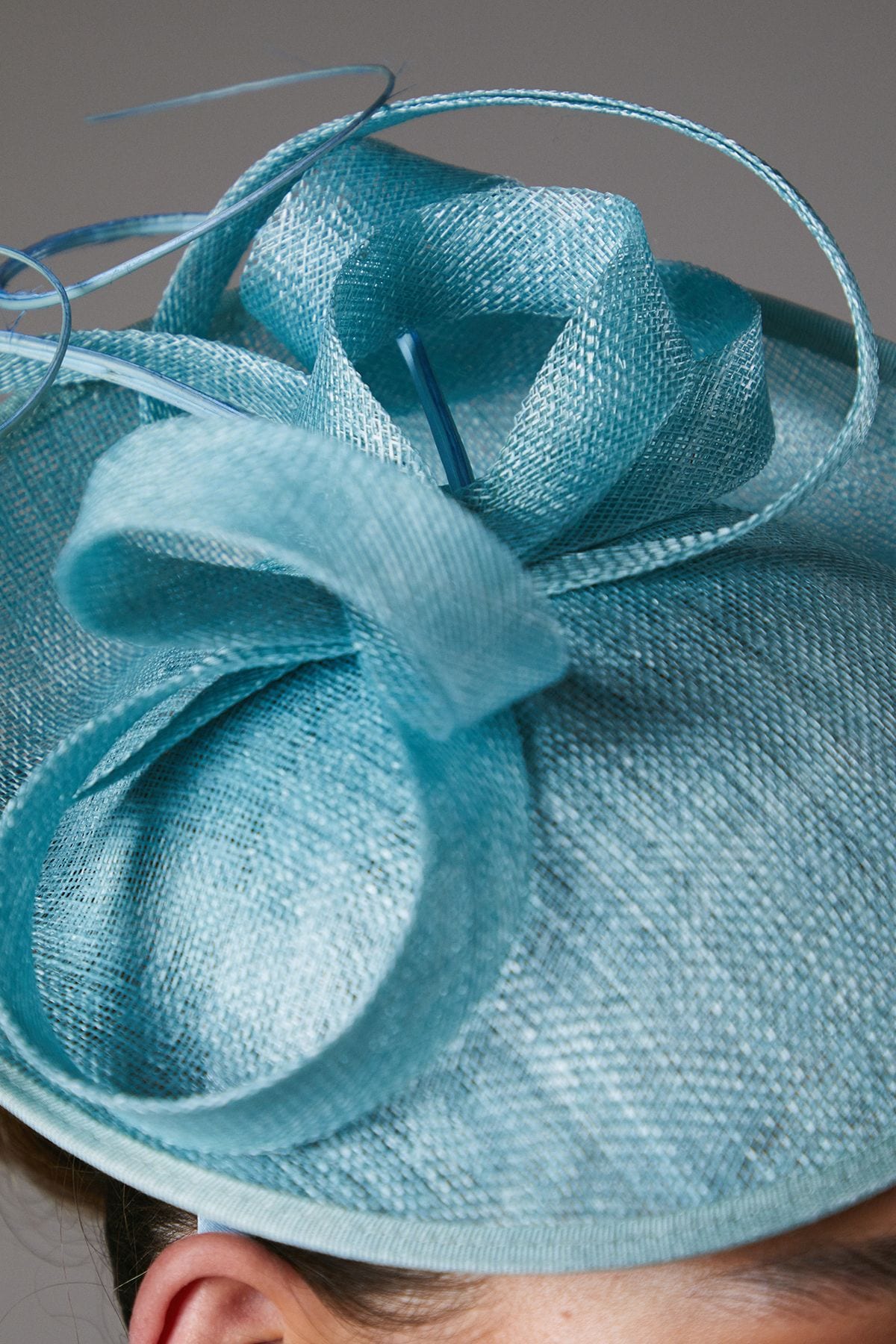 Coast Side Facing Structured Fascinator Ice Blue image 3