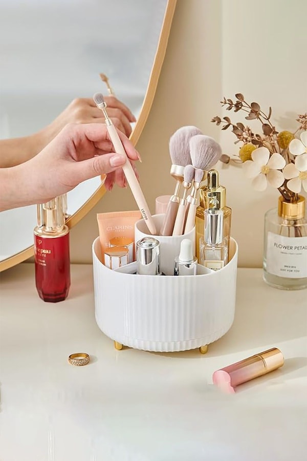 SHEONLY Rotating Makeup Brush Holder Makeup Brush Organizer