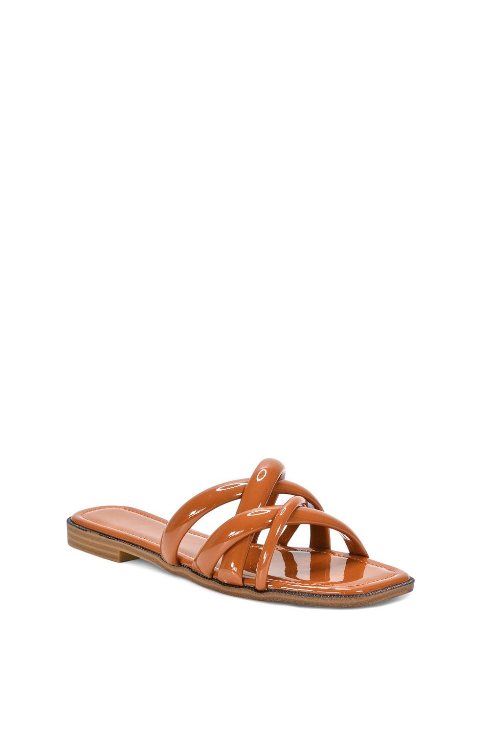 XY London 'Fiona' Strappy Flat Open Toe  Sandal Mule Sliders image 2