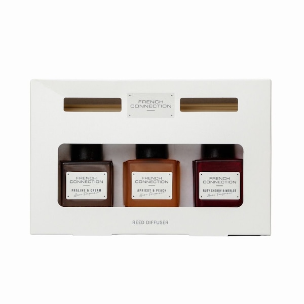 French Connection Trio of Reed Diffusers Gift Set 3x50G Square Design