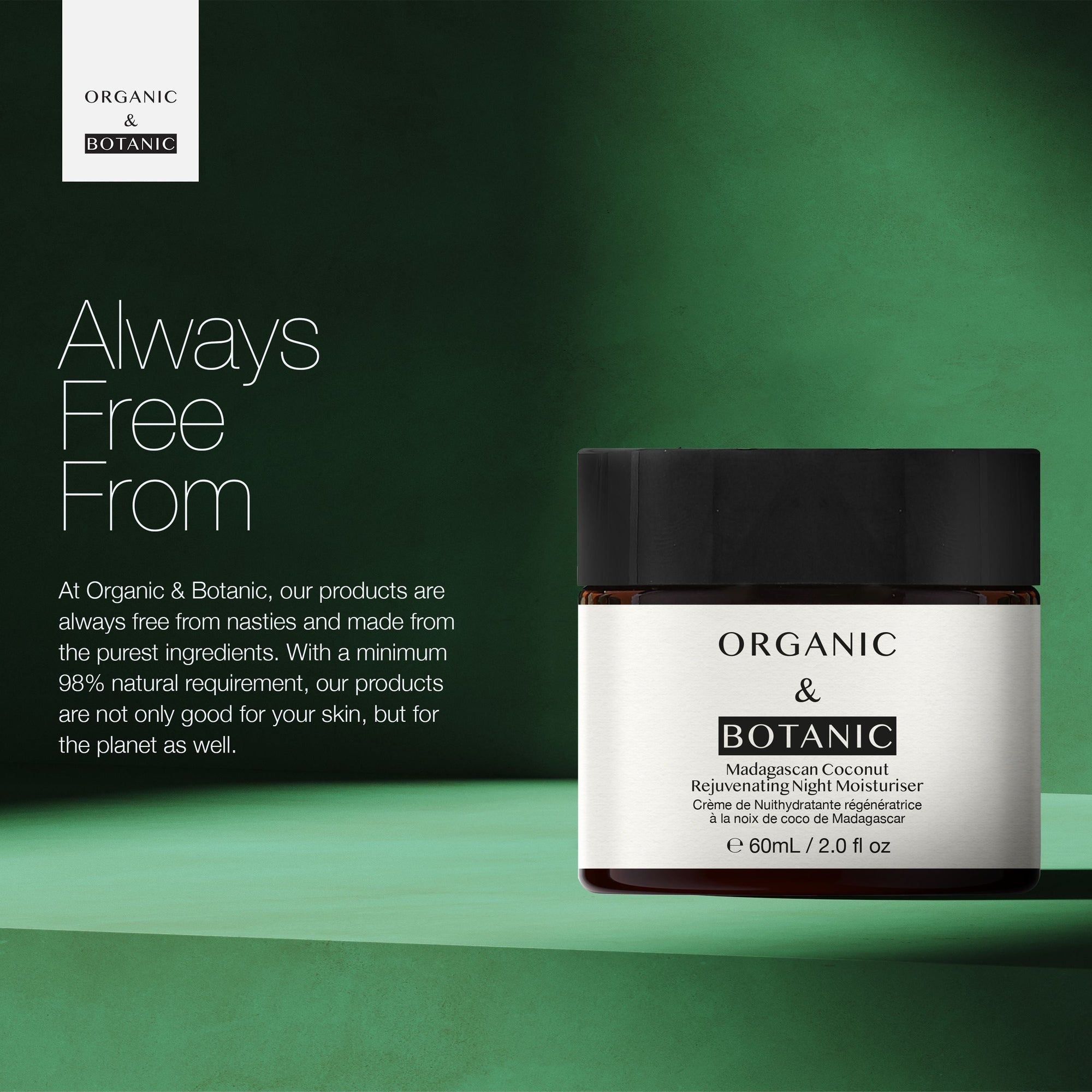 Organic & Botanic Madagascan Coconut Rejuvenating Night Moisturiser 60ml image 3