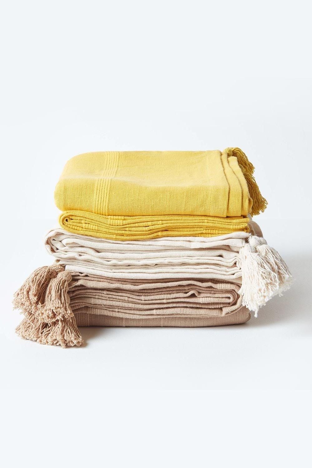 Homescapes Cotton Rajput Ribbed Throw image 6