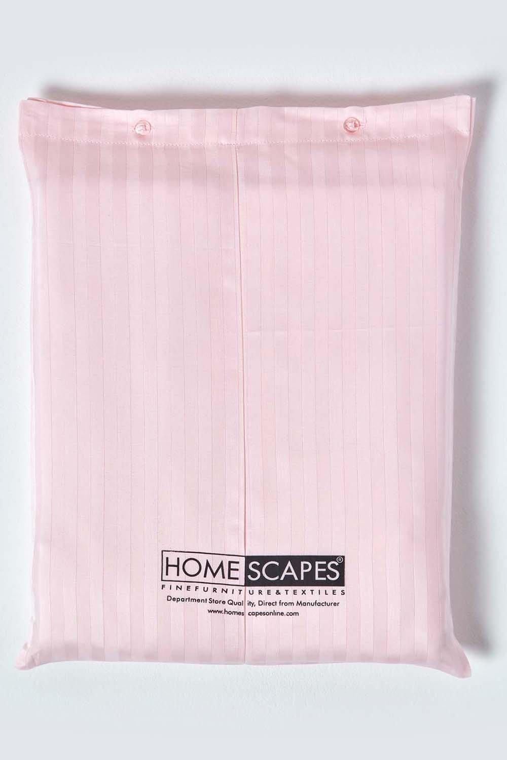 Homescapes Egyptian Cotton Satin Stripe Fitted Sheet 12 inch 330 Thread Count image 5
