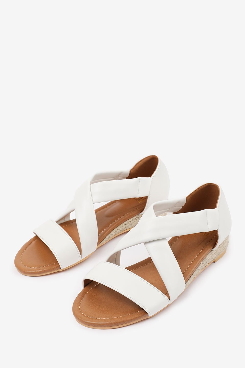 Where's That From 'Hummingbird' Low Wedge Shoes With Cross Over Strap image 3