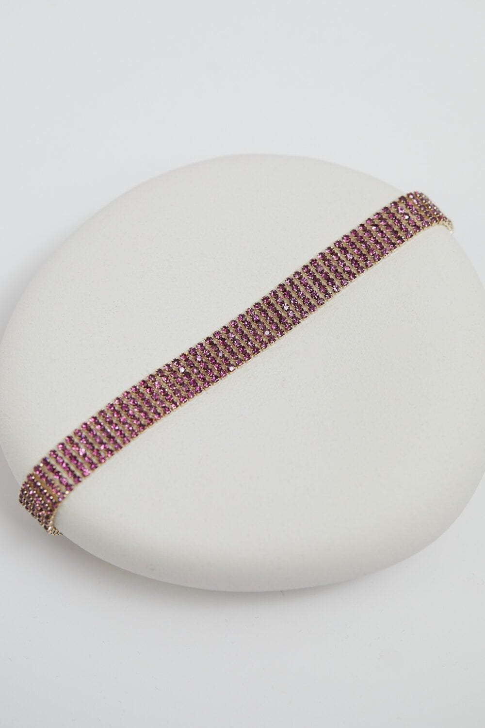 Mood Gold Amethyst Fixed Diamante Choker Necklace image 2