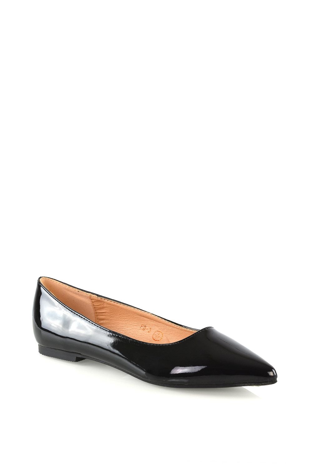 XY London 'Cordelia' Slip on Pointed Toe Flat Ballerina Pump Shoes image 2