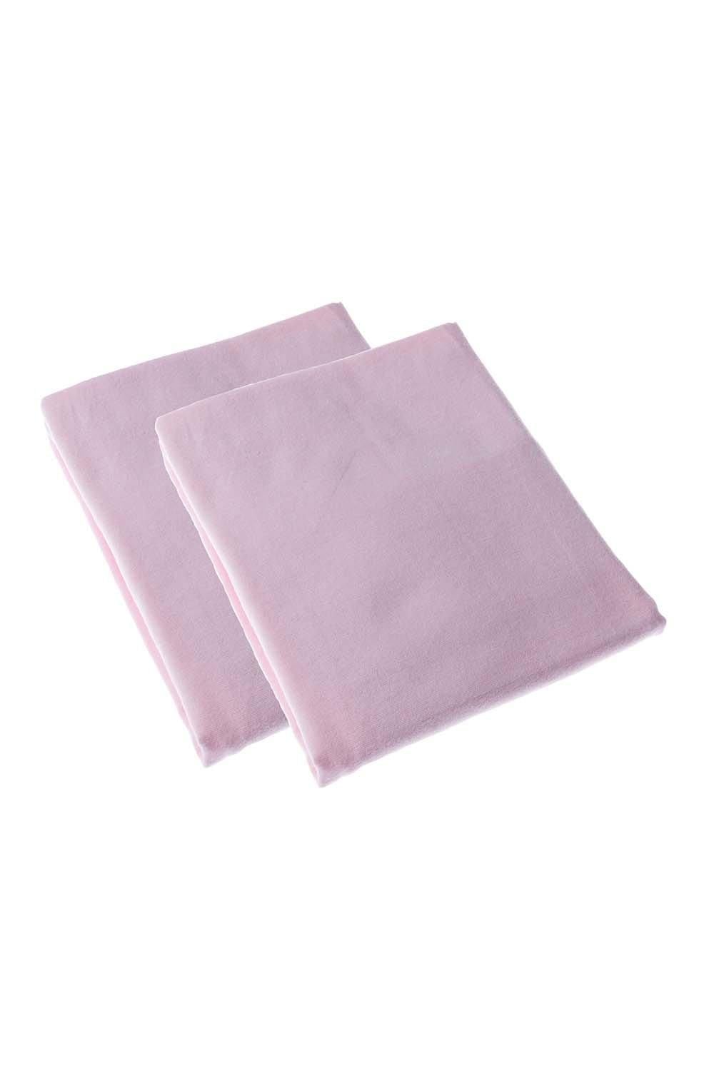 Homescapes 100% Brushed Cotton Cot Flat Sheet Pair, 100 x 150 cm