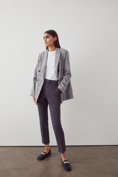 Warehouse Essential Slim Leg Trouser Grey